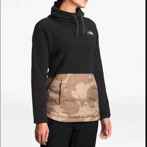 The North Face Riit Black and Camo Fleece Pullover